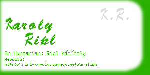 karoly ripl business card